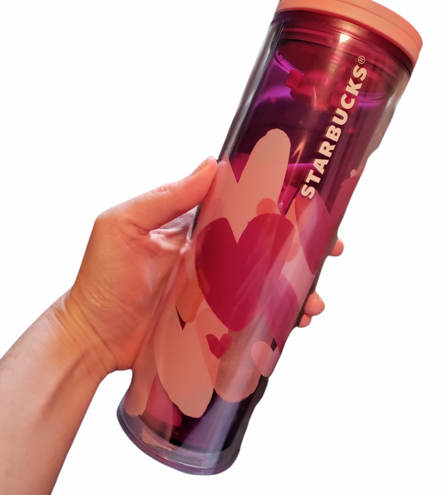 NWT Rare Starbucks Pink Heart Valentine Tumbler